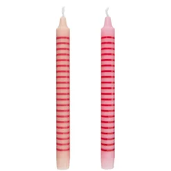 ART BOUGIE Stabkerze Streifen 2er Set