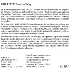 PURE POETRY Räucherstäbchen Sunshine Valley