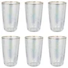 SMERALDA Longdrinkglas mit Goldrand 6er-Set