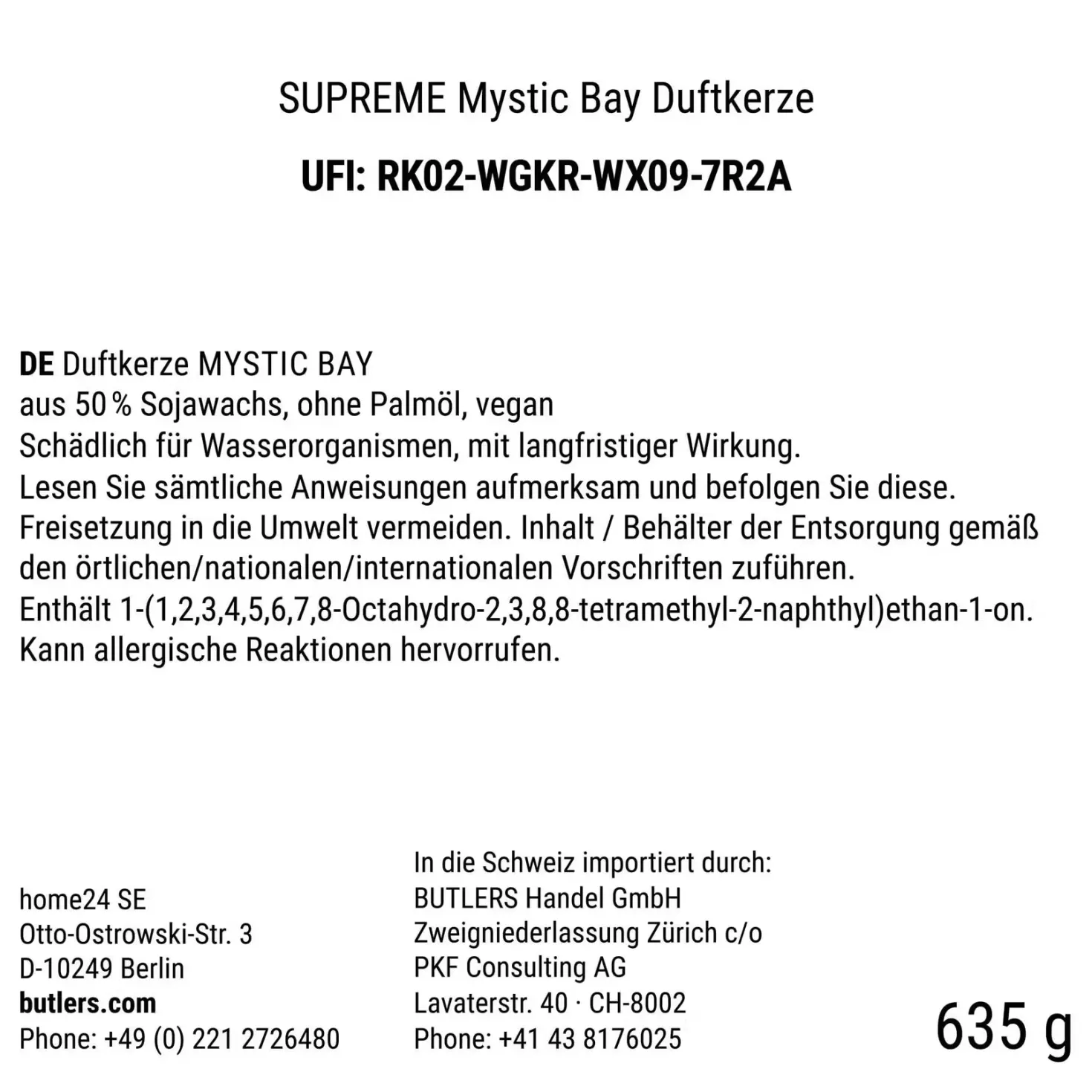 SUPREME Duftkerze Mystic Bay